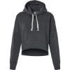 Custom Womens Crop Hooded Sweatshirt Black Triblend