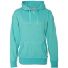 Custom Women’s Glitter French Terry Hooded Sweatshirt Maui Blue/ Silver