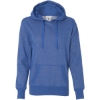 Custom Women’s Glitter French Terry Hooded Sweatshirt Royal/ Silver