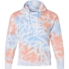 Custom Mens Tie-Dyed Fleece Hooded Sweatshirt Sunset Tie Dye