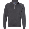 Custom Mens Triblend Quarter-Zip Sweatshirt Black Triblend