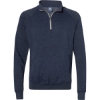 Custom Mens Triblend Quarter-Zip Sweatshirt True Navy Triblend