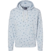 Custom Mens Triblend Fleece Hooded Sweatshirt Chambray Stars Triblend