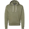 Custom Mens Triblend Fleece Hooded Sweatshirt Olive Triblend