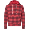 Custom Mens Triblend Fleece Hooded Sweatshirt Red Triblend Buffalo