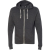 Custom Mens Triblend Full-Zip Hooded Sweatshirt Black Triblend