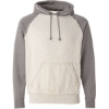 Custom Mens Vintage Heather Hooded Sweatshirt Oatmeal Heather/ Smoke Heather
