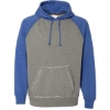 Custom Mens Vintage Heather Hooded Sweatshirt Smoke Heather/ Vintage Royal Heather