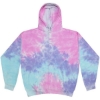 Custom Unisex Tie-Dyed Full-Zip Hooded Sweatshirt Cotton Candy