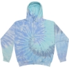 Custom Unisex Tie-Dyed Full-Zip Hooded Sweatshirt Lagoon