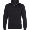 Custom Mens Quilted Half-Snap Pullover Black