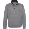 Custom Mens Quilted Half-Snap Pullover Charcoal Heather