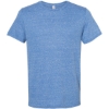 Custom Unisex Snow Heather Jersey T-Shirt Royal