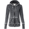 Custom Womens Zen Fleece Full-Zip Hooded Sweatshirt Dark Smoke