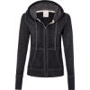 Custom Womens Zen Fleece Full-Zip Hooded Sweatshirt Twisted Black