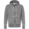 Custom Mens Vintage Zen Fleece Full-Zip Hooded Sweatshirt Cement
