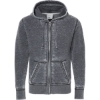 Custom Mens Vintage Zen Fleece Full-Zip Hooded Sweatshirt Dark Smoke