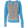 Custom Women’s Zen Fleece Raglan Sweatshirt Cement/ Oceanberry