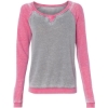 Custom Women’s Zen Fleece Raglan Sweatshirt Cement/ Wildberry
