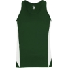 Custom Womens Stride Singlet Forest/ White