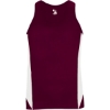 Custom Womens Stride Singlet Maroon/ White