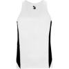 Custom Womens Stride Singlet White/ Black