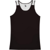 Custom Womens Ventback Singlet Black/ White