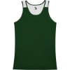 Custom Womens Ventback Singlet Forest/ White