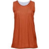 Custom Womens Pro Mesh Reversible Tank Top Burnt Orange White