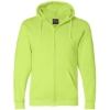 Custom Unisex USA-Made Full-Zip Hooded Sweatshirt Lime Green