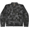 Custom Unisex Tie-Dyed Denim Jacket Black Crinkle