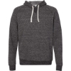 Custom Unisex Snow Heather French Terry Raglan Hooded Sweatshirt Black Ink
