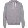 Custom Unisex Snow Heather French Terry Raglan Hooded Sweatshirt Charcoal