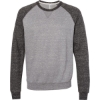 Custom Unisex Snow Heather French Terry Crewneck Sweatshirt Charcoal/ Black Ink