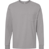 Custom Unisex Super Heavyweight Long Sleeve Pocket Tee Gravel