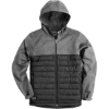 Custom Womens Vista Soft Shell Puffer Jacket Black Heather/ Black