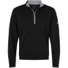 Custom Mens Performance Lightweight Quarter-Zip Pullover Black/ Grey Three