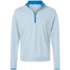 Custom Mens Performance Lightweight Quarter-Zip Pullover Crystal Sky