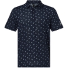 Custom Mens Ultimate365 Mesh Print Polo Collegiate Navy/ Wonder Silver