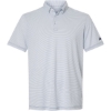 Custom Mens Ultimate365 Pencil Stripe Climacool Polo White/ Collegiate Navy