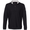 Custom Mens Textured Quarter-Zip Pullover Black