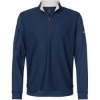 Custom Mens Textured Quarter-Zip Pullover Collegiate Navy