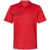 Custom Mens 3-Stripes Chest Polo Collegiate Red/ Black