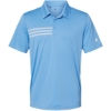 Custom Mens 3-Stripes Chest Polo Lucky Blue/ White