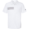 Custom Mens 3-Stripes Chest Polo White/ Black