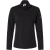 Custom Womens Lightweight Quarter-Zip Pullover Black