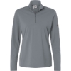 Custom Womens Lightweight Quarter-Zip Pullover Grey Three