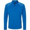 Custom Mens Ultimate365 Lightweight Shoulder Stripe Quarter-Zip Pullover Glory Blue