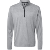 Custom Mens Ultimate365 Heather Block Print Quarter-Zip Pullover Grey Three Melange/ Grey Three/ Black