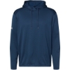 Custom Mens Textured Mixed Media Midweight Hooded Sweatshirt Collegiate Navy